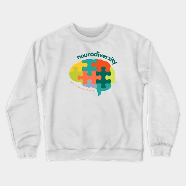 neurodiversity Crewneck Sweatshirt by shoreamy